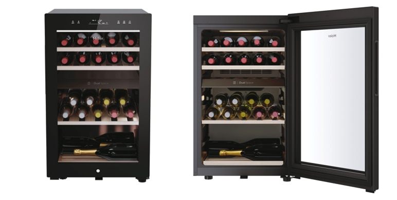 Racitor de vinuri Haier HWS42GDAU1, 42 sticle, WiFi, LED, dual zone, Usa reversibila, Clasa G, H 82 cm, Negru (1) 1 res e5000790f8ec0702e83f04f23bdffef4