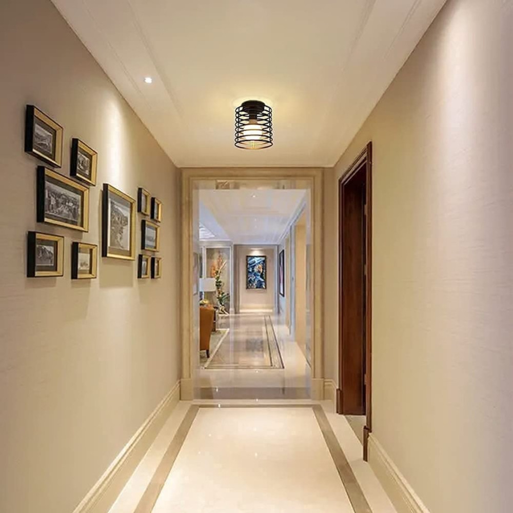 Lustra cu aspect rustic, E27, 16X18cm, Negru 3 res 636adda4b7f110d383d65b6370a493bb