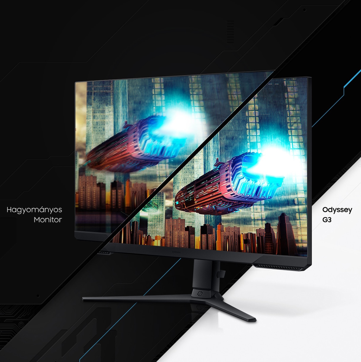 Monitor gaming Samsung LS24AG320NUXEN, Odyssey G3, 24", FullHD, 1 ms, 165 Hz, VA, FreeSync Premium, HDMI, Negru 4 res 07dd5a536300ff6a5b572e43462b312a