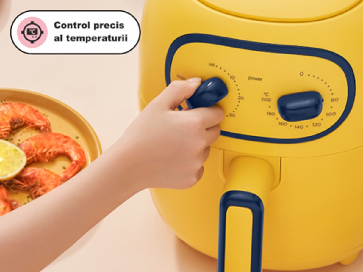 Air Fryer COMFEE MonsterChef with 3L Frying , Yellow - ZAPEU