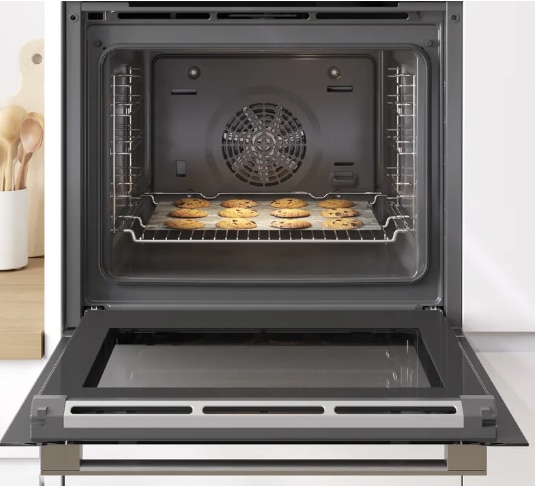 Cuptor incorporabil Bosch, Electric, Multifunctional, 71L, Autocuratare pirolitica, Convectie 4D, Touch control, Display TFT, Clasa A+, Sticla neagra, Seria 8 HBG675BB1 8 res 37249c3e99f3afddefe2edefaa4b6228