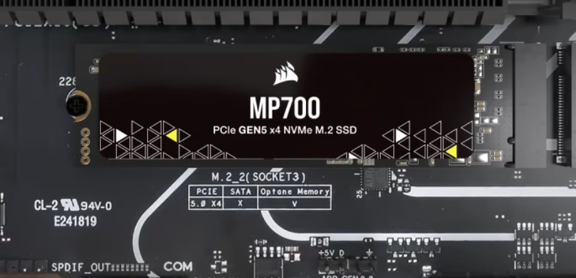 CORSAIR MP700 1TB PCIe 5.0 (Gen 5) x4 -Up To 9500/8500MBs NVMe M.2 SSD