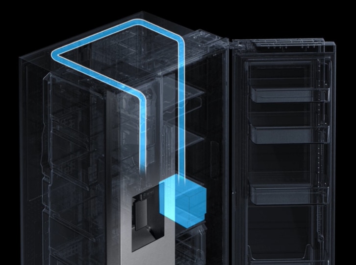 Side by side Samsung, 635L, No frost, All around Cooling, Smart Things WiFi, AI Energy, Clasa E, H 178 cm, Dark Inox, RS64DG5303B1EO 4 Unknown Image