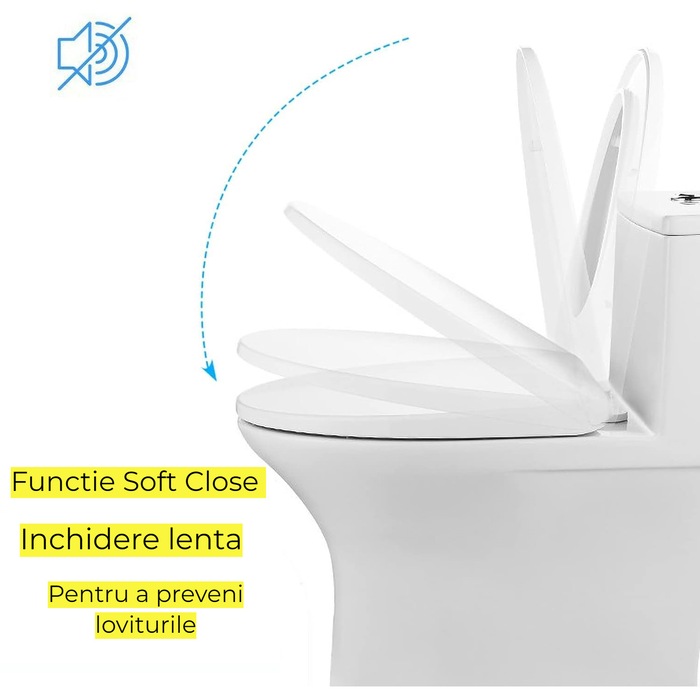 Capac de wc pentru adulti si copii cu functie soft close