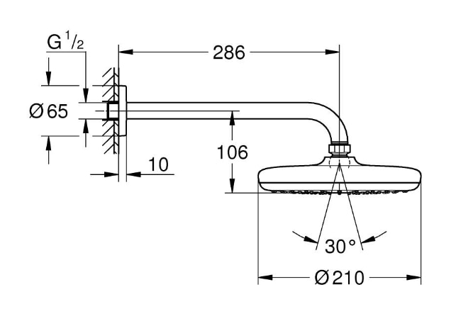 Sistem de dus incastrabil complet Grohe BauEdge, para de dus, palarie de dus, cartus ceramic, furtun 1.5 m, crom 2 res 1b4fcca17cc97fecc2d56e49ade382eb