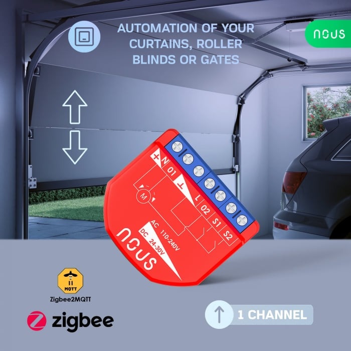 Releu inteligent pentru perdele si draperii Nous B4Z ZigBee, 1 canal 4 res 87f0cd4227a1af65caa2af3ef31f6e64