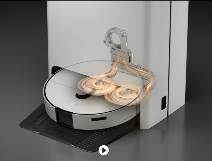 Robot de aspirare Samsung BESPOKE Jet BOT Combo™ AI Steam VR7MD97714G/GE, Mop rotativ, Autocuratare lavete, Recunoastere obiecte AI si suprafete, LiDar , Senzor 3D, Monitorizare Video, Statie de colectare Clean Station, putere de aspirare 6000Pa, Grej 13 res 48d78297a8763d7c4225637e9aa8d0a8