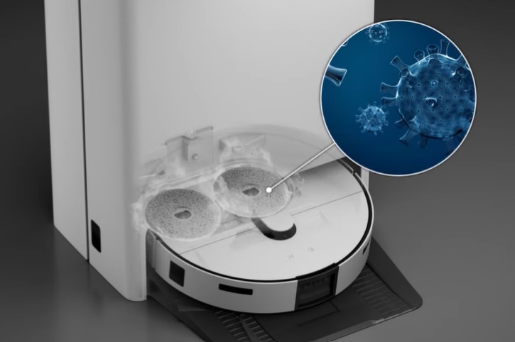 Robot de aspirare Samsung BESPOKE Jet BOT Combo™ AI Steam VR7MD97714G/GE, Mop rotativ, Autocuratare lavete, Recunoastere obiecte AI si suprafete, LiDar , Senzor 3D, Monitorizare Video, Statie de colectare Clean Station, putere de aspirare 6000Pa, Grej 12 res d9005ccac6f3a3fc4a0e71539499d886