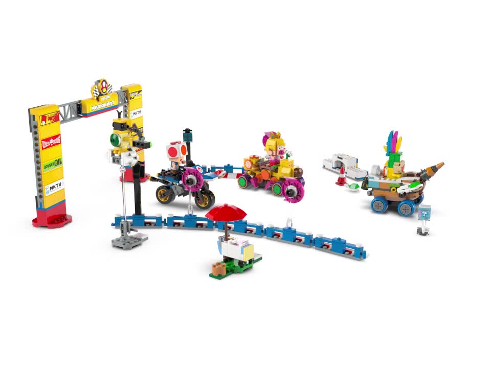 LEGO® Super Mario - Mario Kart™ – Set Baby Peach si Grand Prix