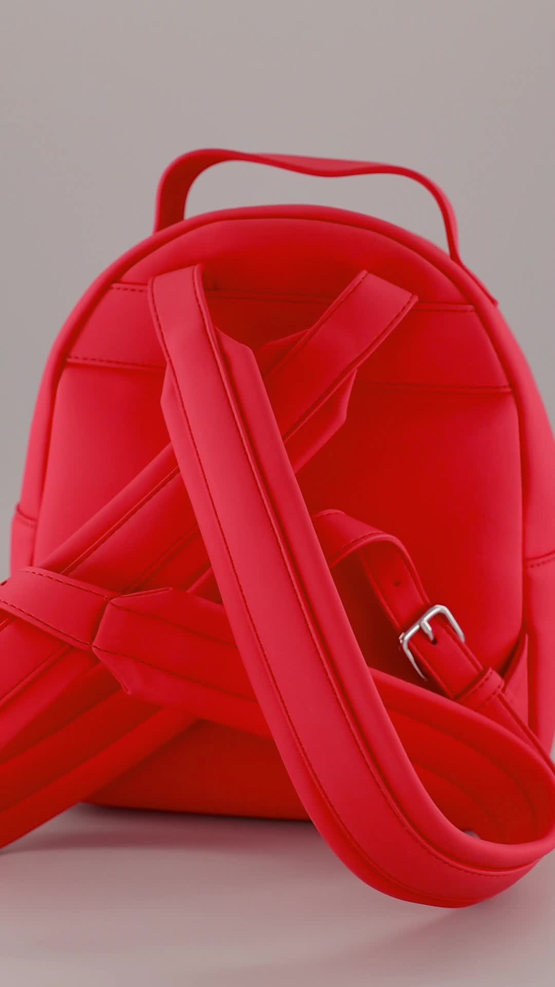 Love Moschino, Rucsac de piele ecologica cu logo supradimensionat