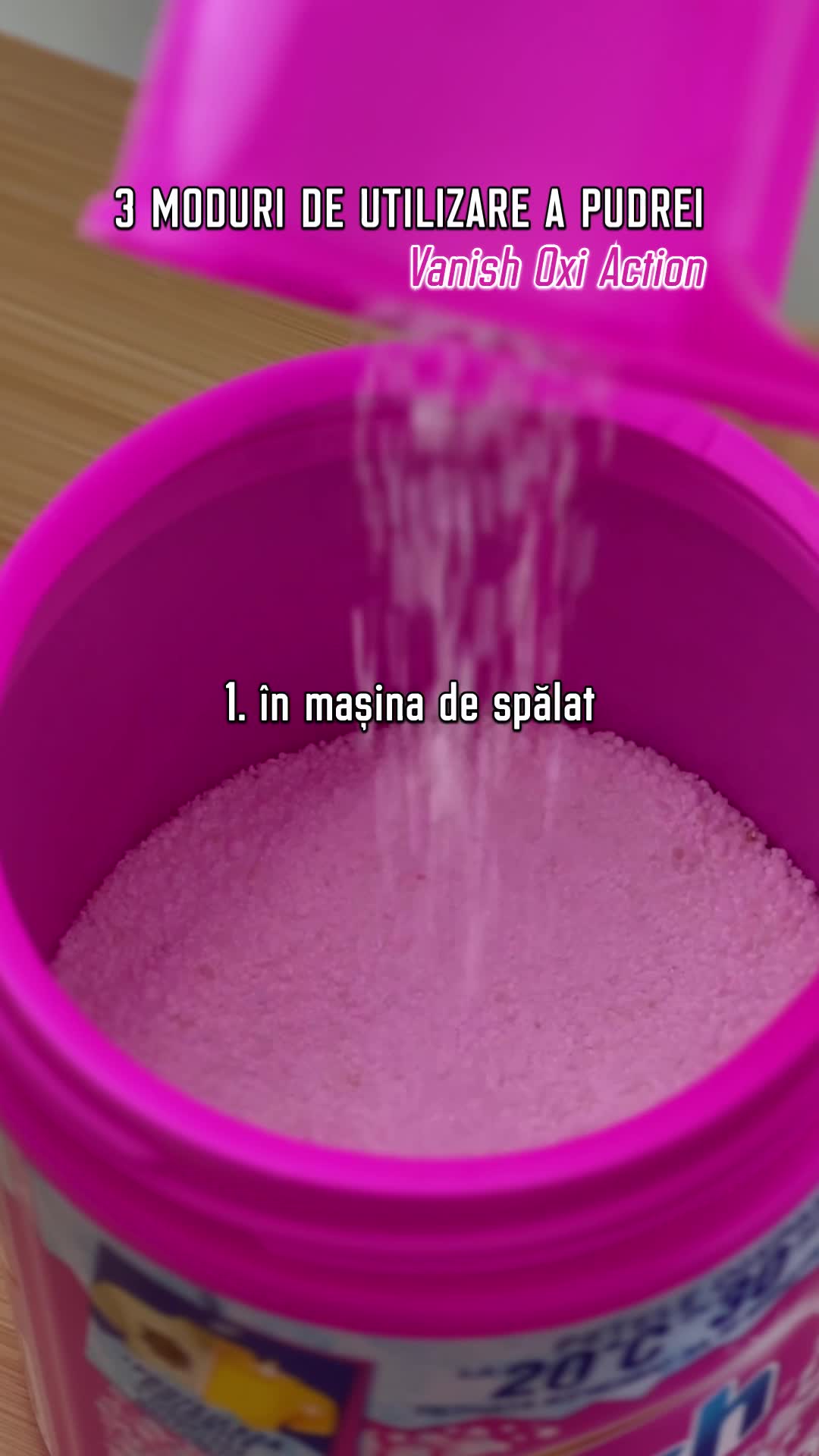 Pudra pentru indepartarea petelor pentru haine colorate Vanish Oxi ...