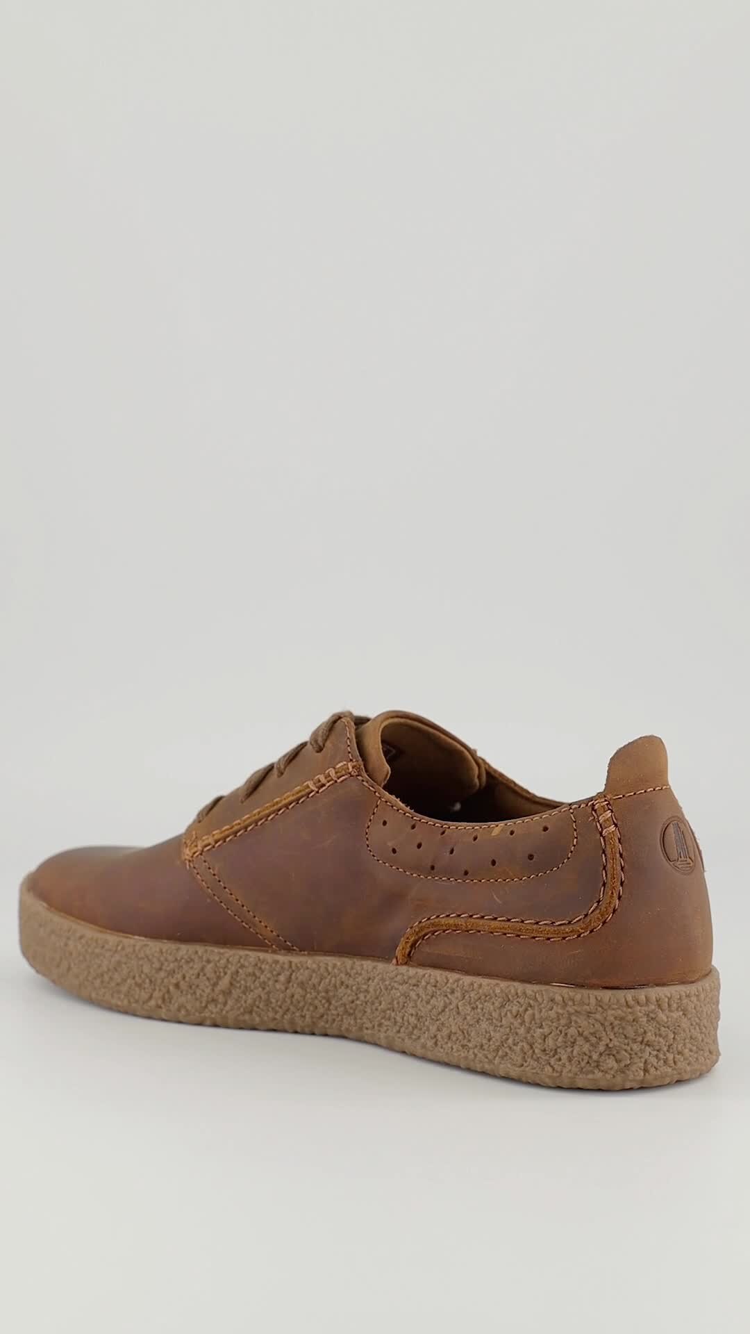 Clarks, Кожени спортни обувки Street, Тъмнокафяв, 6.5 - eMAG.bg