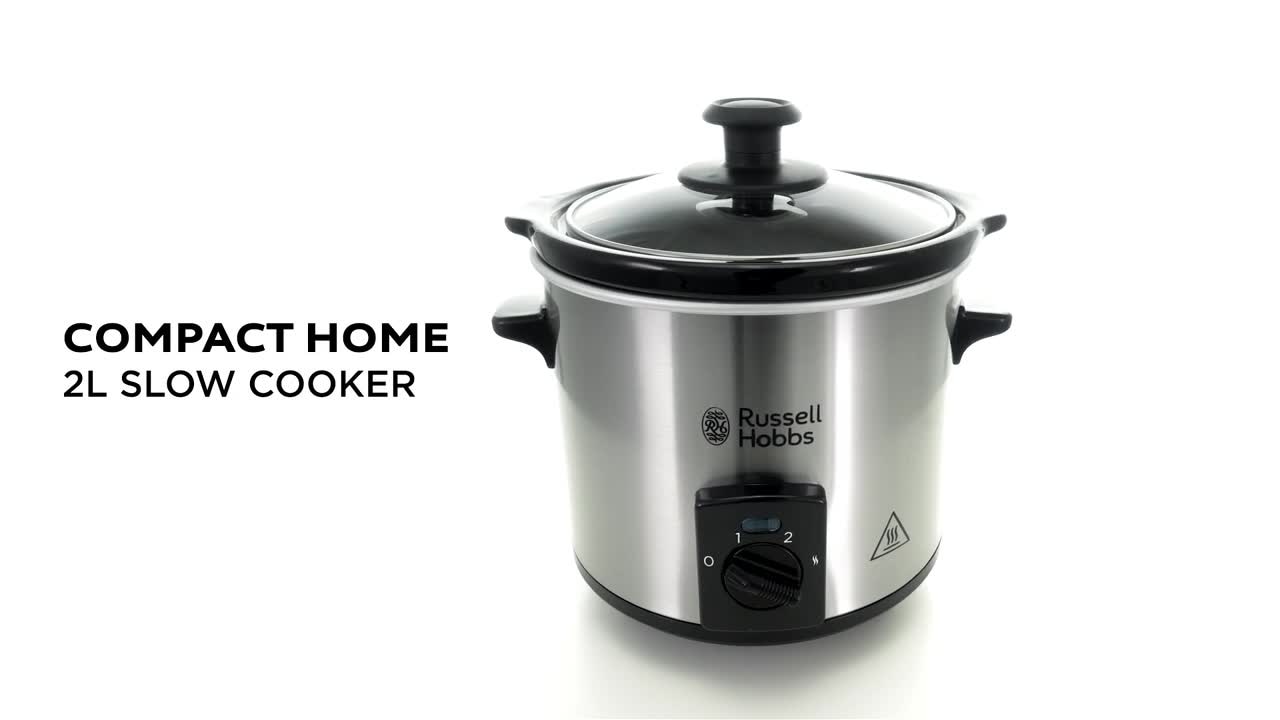 Slow cooker Russell Hobbs Compact Home 25570-56, 145 W, 2 L, Design compact,  Vas ceramic, Inox