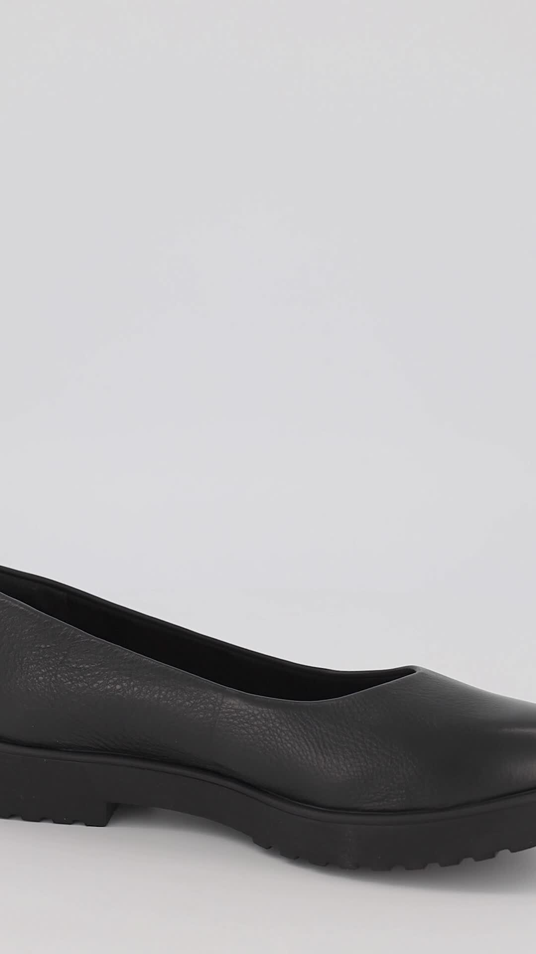 Clarks, Кожени пантофки Bellevue Park, Черен, 5 - eMAG.bg