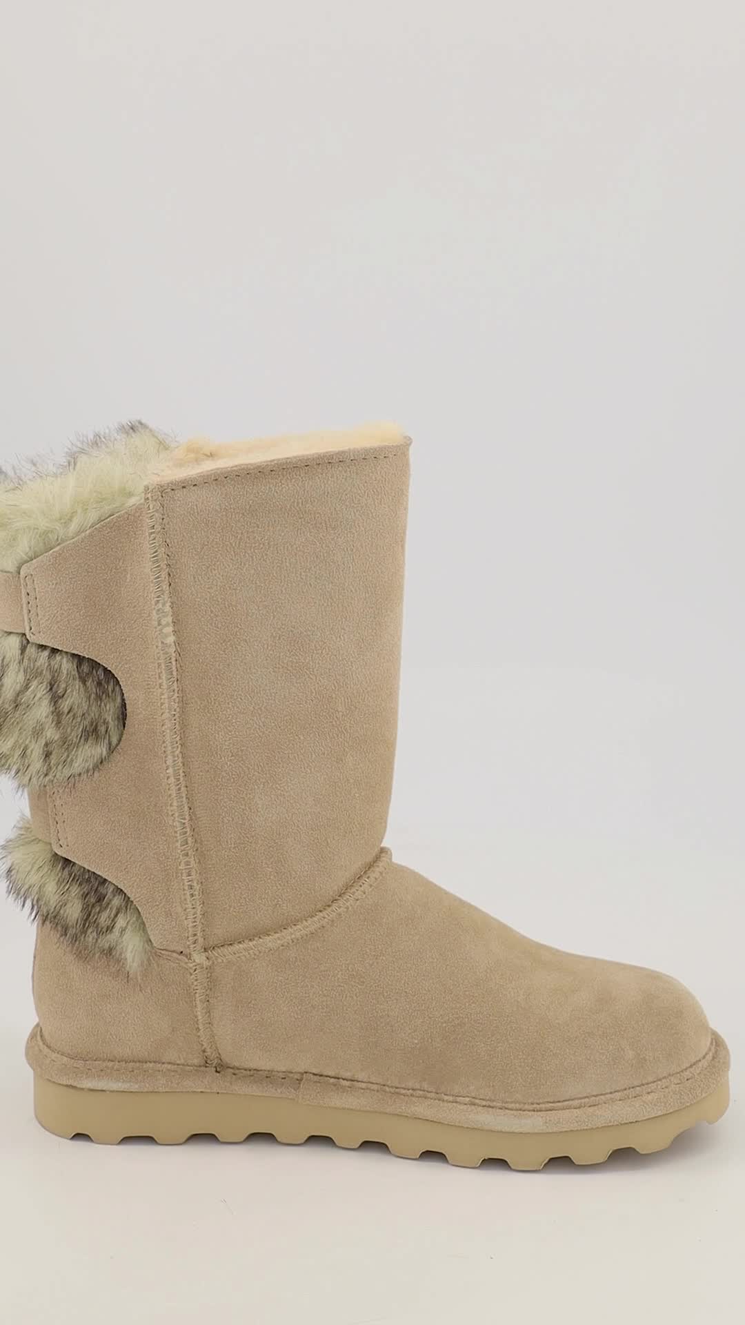 BEARPAW, Eloise nyersbőr hótaposó, Tevebarna, 41