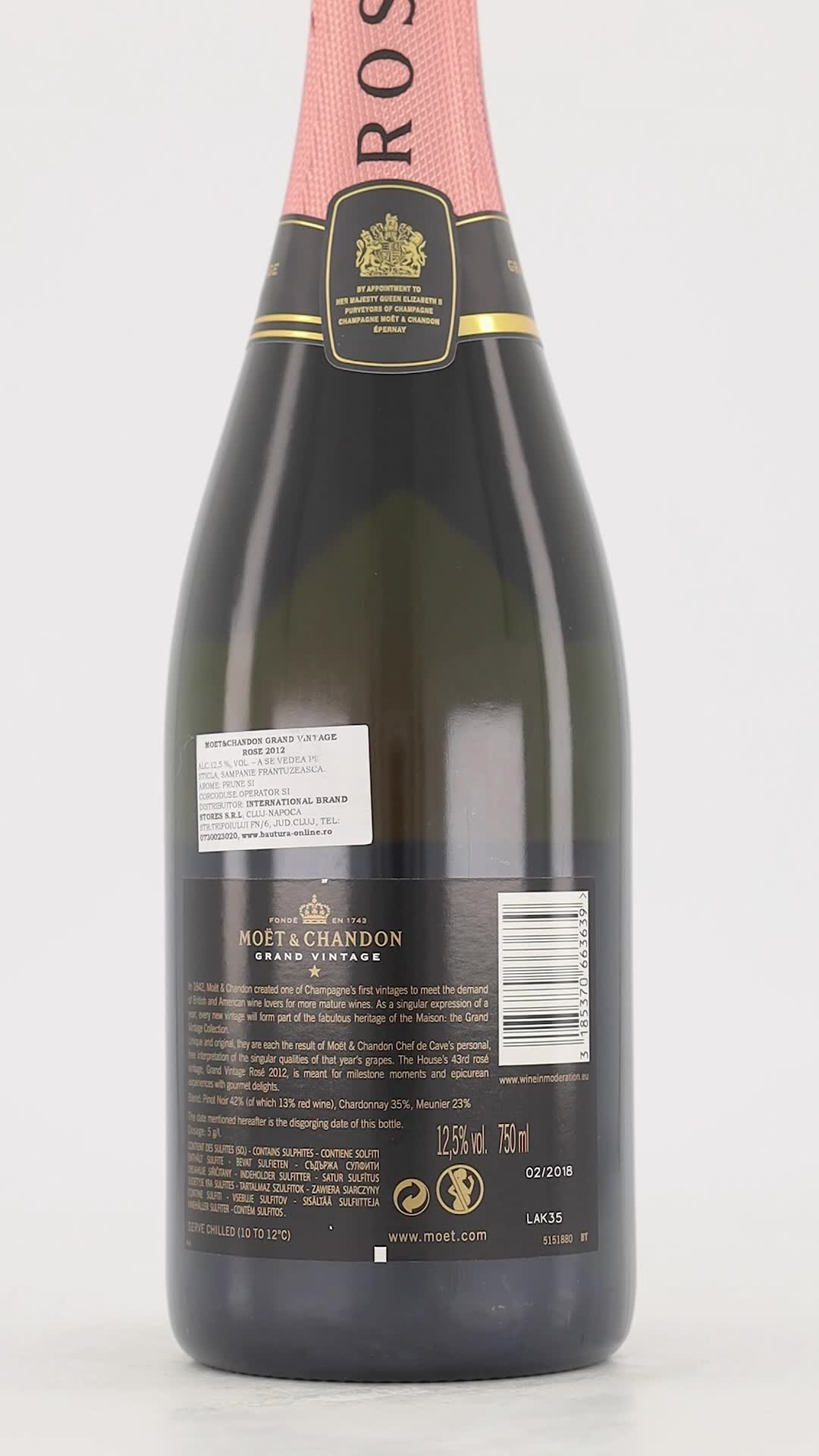 Sampanie Moet & Chandon Grand Vintage Rosé 2012, 12.5%, 0.75l