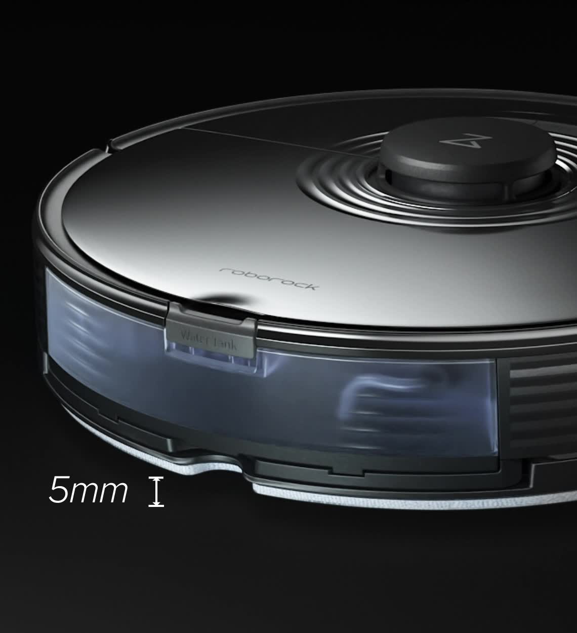 Roborock S7 Robot Aspirapolvere Aspirazione HyperForce 2500Pa Tecnologia sonica 3000 Volte Mop Autosollevante Serbatoio dell'acqua 300ml e Polvere 470ml Potenza 5200mAh Nero 