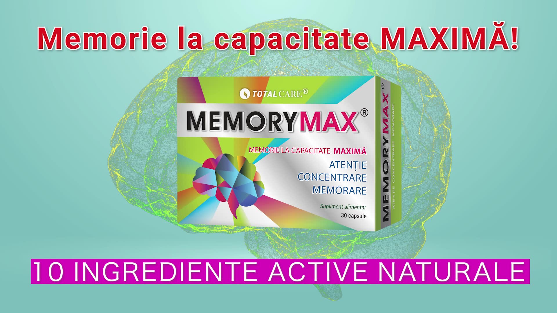 Supliment Alimentar Memory Max Total Care 30 Capsule Emag Ro