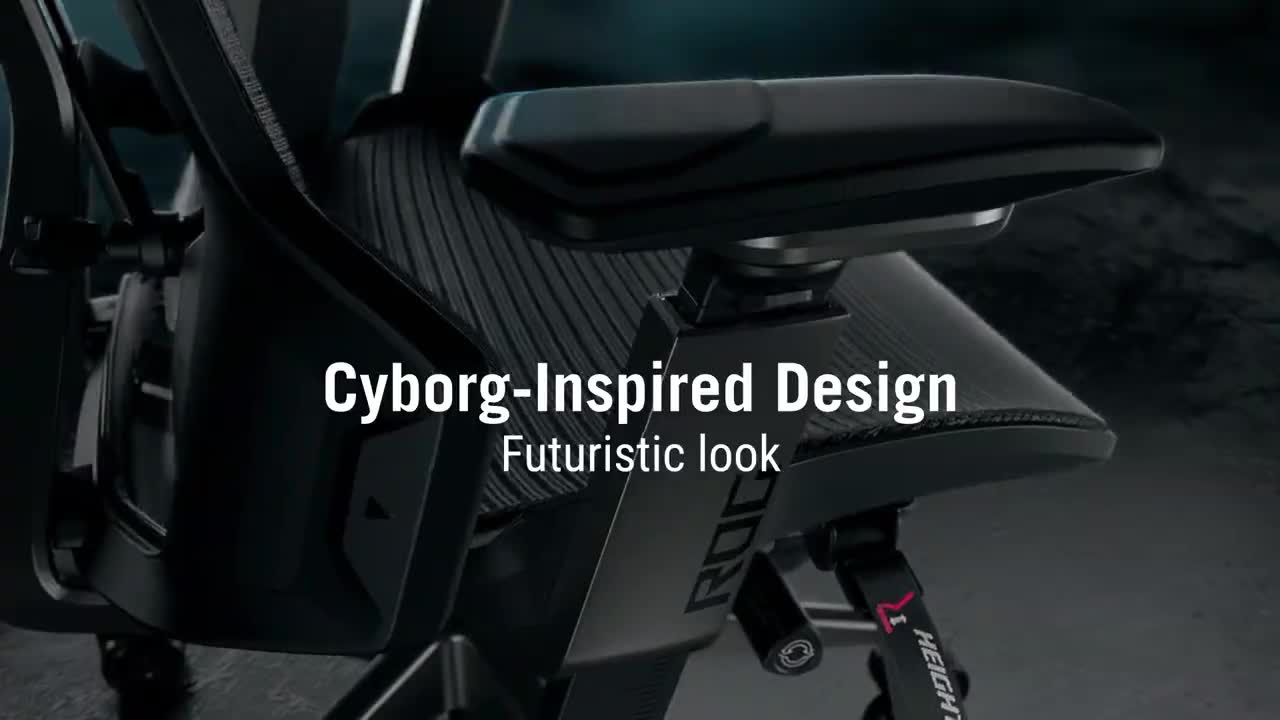 Scaung gaming ASUS ROG DESTRIER ERGO, design Cyborg, panou acustic ...