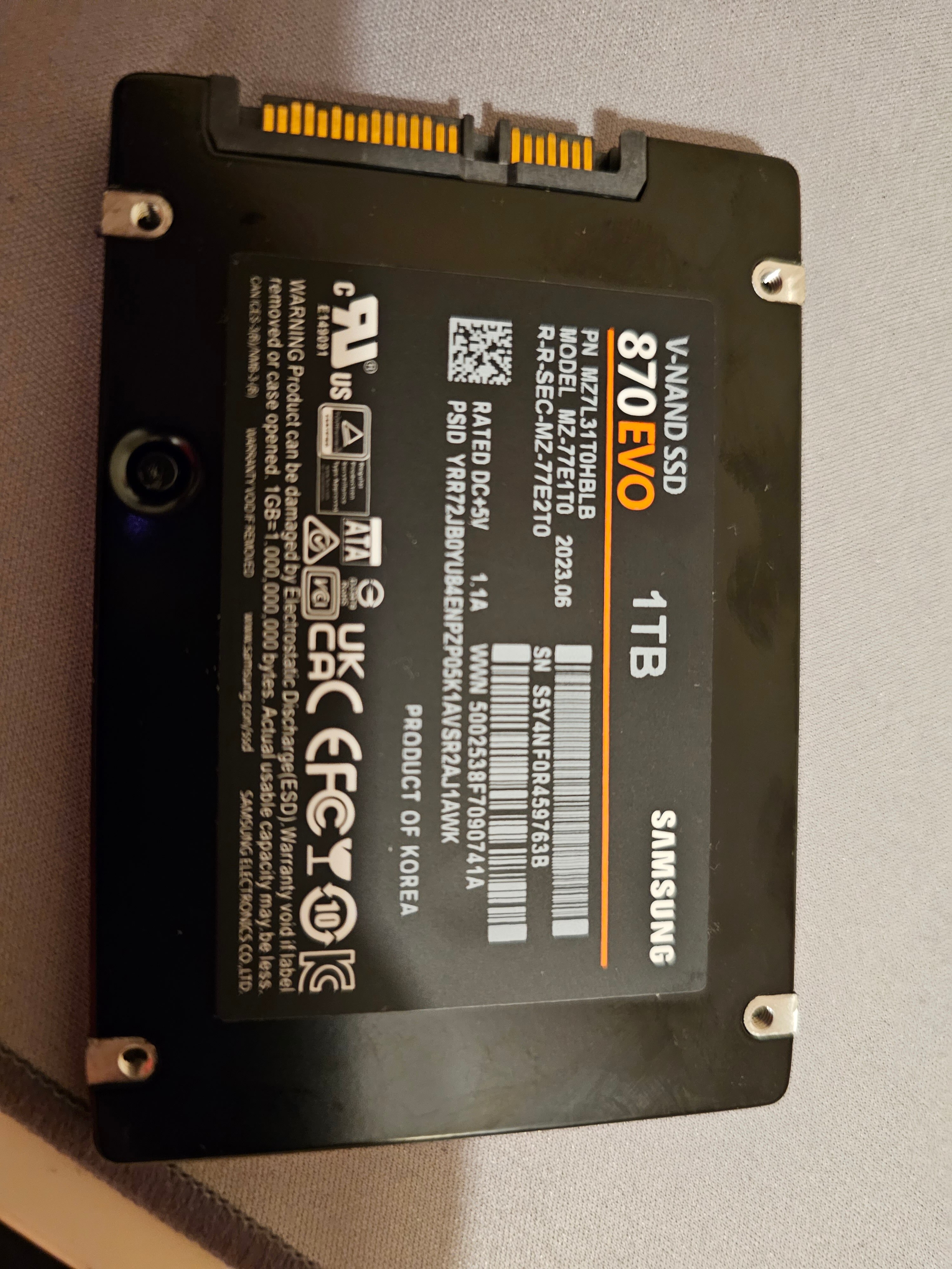 Solid State Drive (SSD) Samsung 870 EVO, 4TB, 2.5