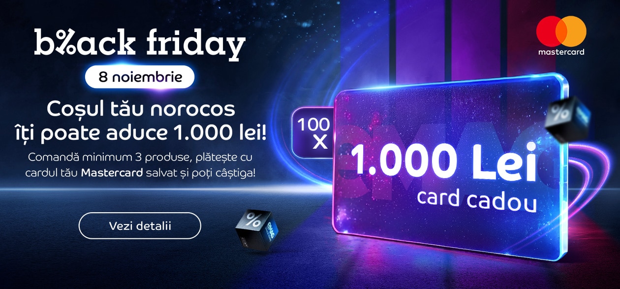 Câștigă 1000 lei de eMAG Black Friday 2024