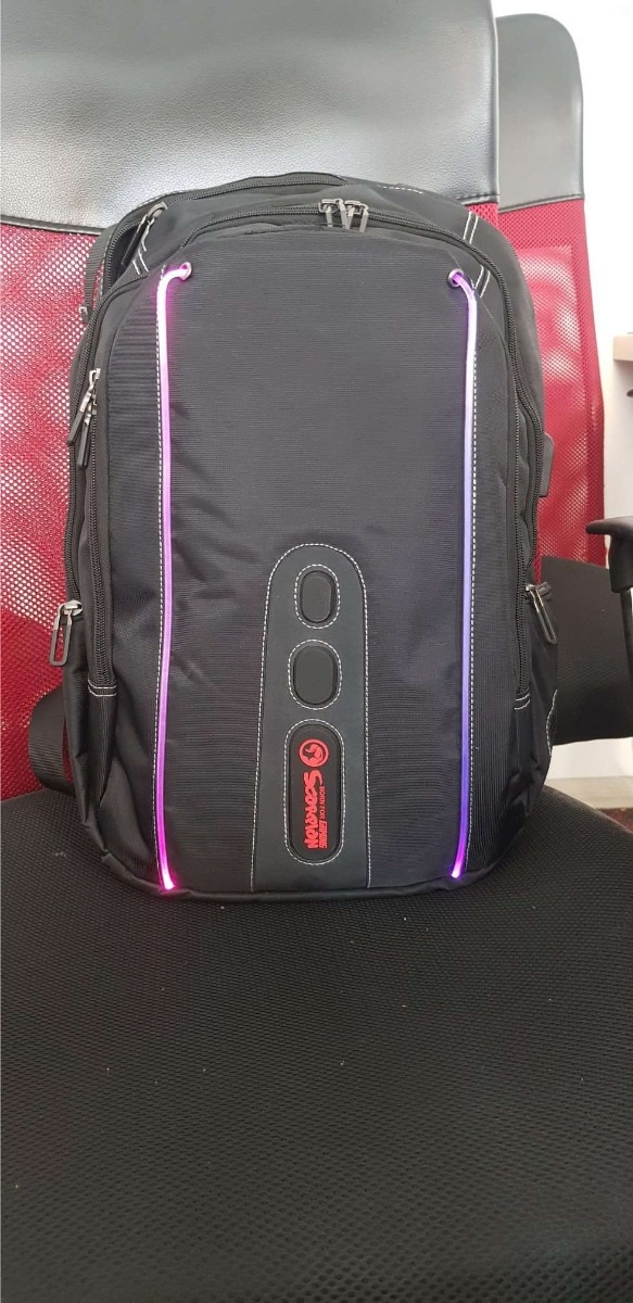 Rucsac gaming cu iluminare RGB Marvo BA-02, 15.6", boxa wireless integrata