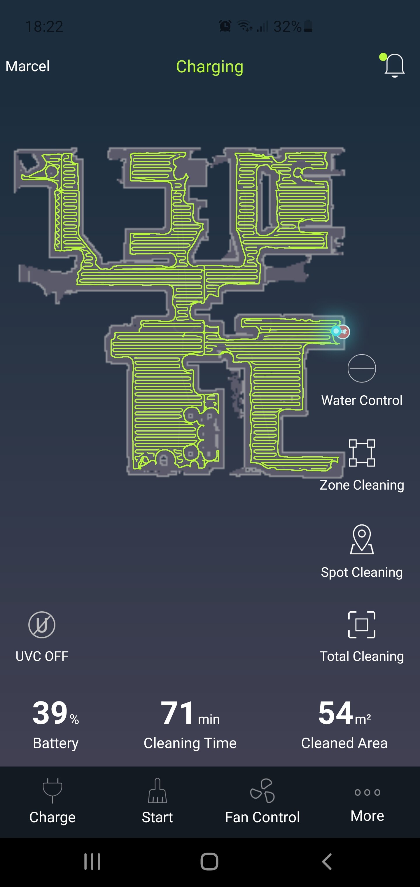 Aspirator Robot Magnum 3000, Baterie puternica LG Li-Ion 5200 Mah, Pa Lampa Uvc Mop Harta Barierewhite