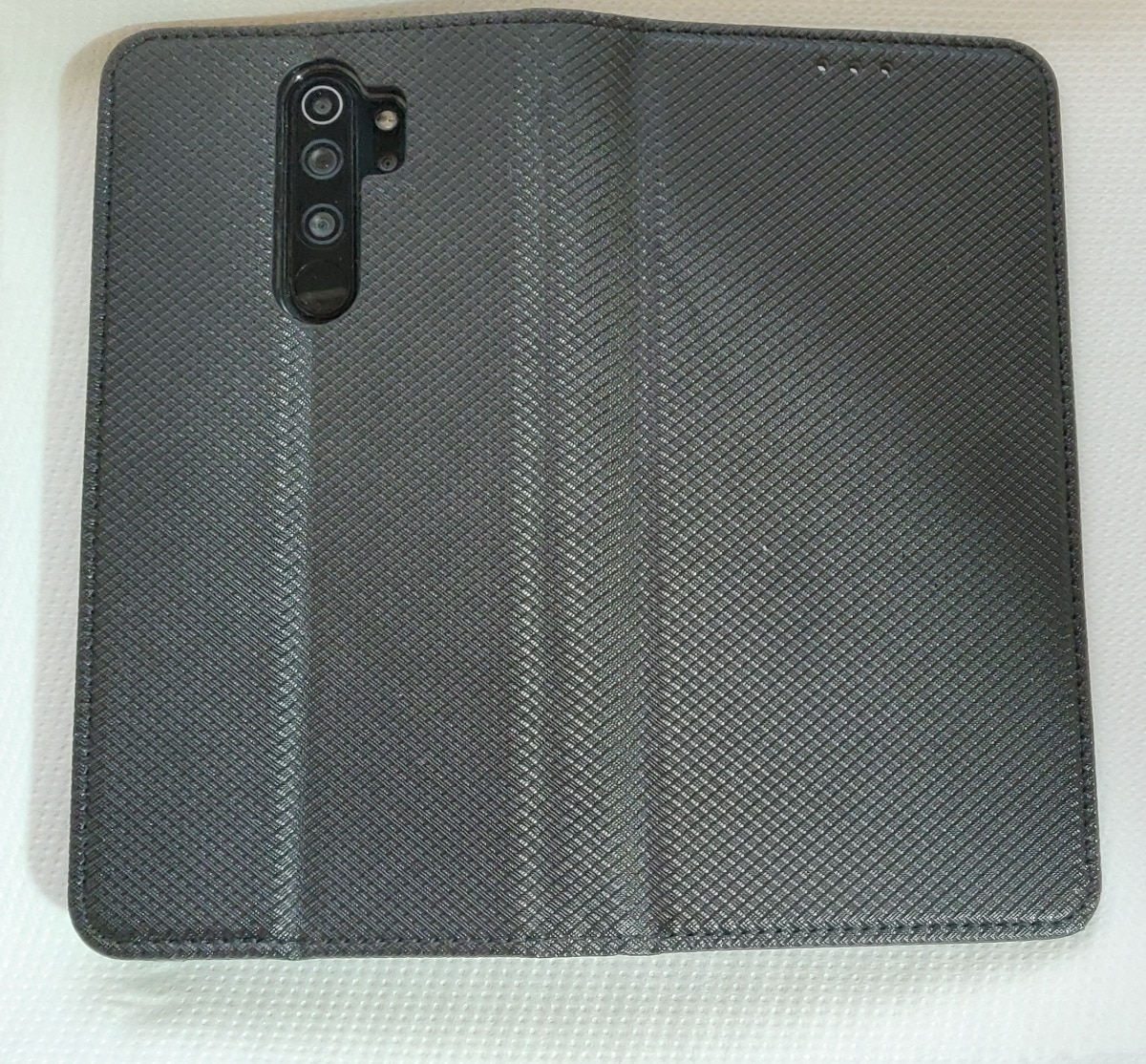 Husa Carte Smart cu Inchidere Magnetica pentru Xiaomi Redmi Note 8 Pro, Negru