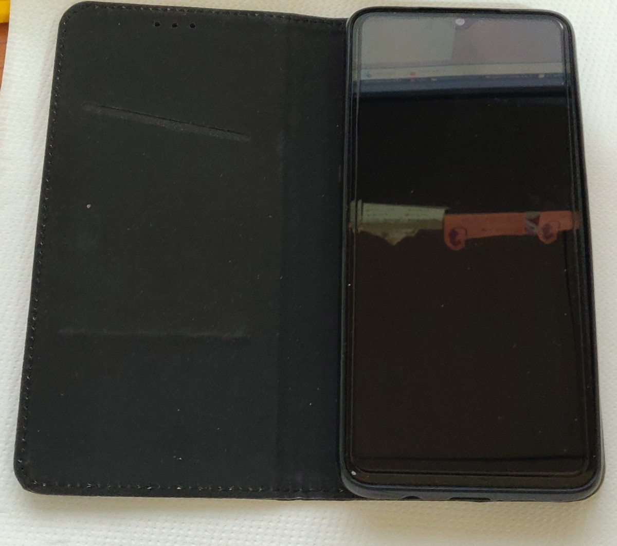 Husa Carte Smart cu Inchidere Magnetica pentru Xiaomi Redmi Note 8 Pro, Negru