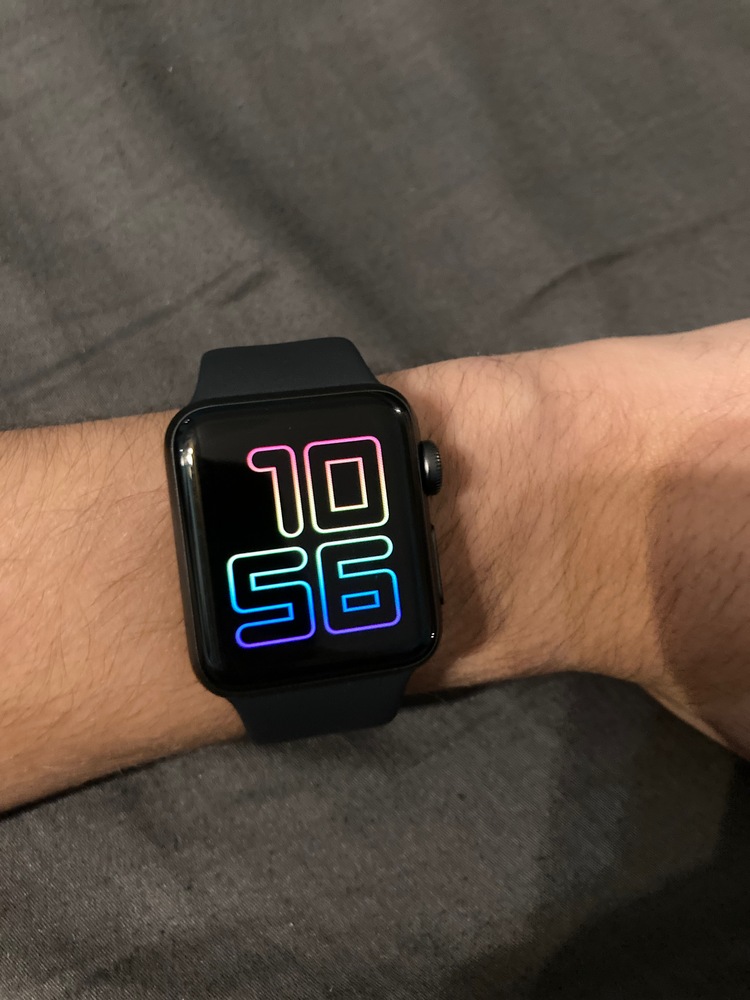 Apple Watch 3, GPS, Carcasa Space Grey Aluminium 38mm, Black Sport