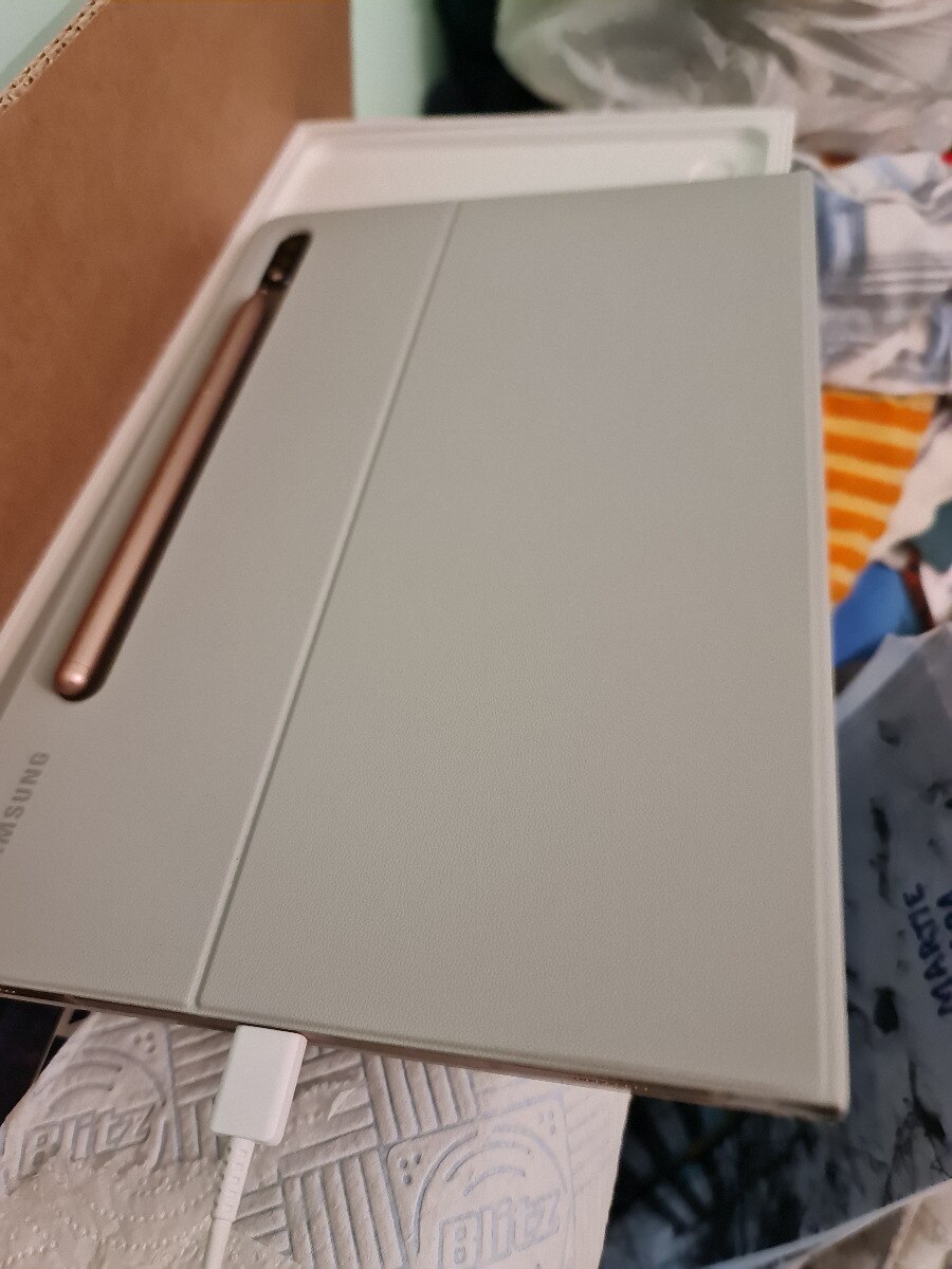 Husa de protectie Samsung Book Cover pentru Galaxy Tab S7, Brown