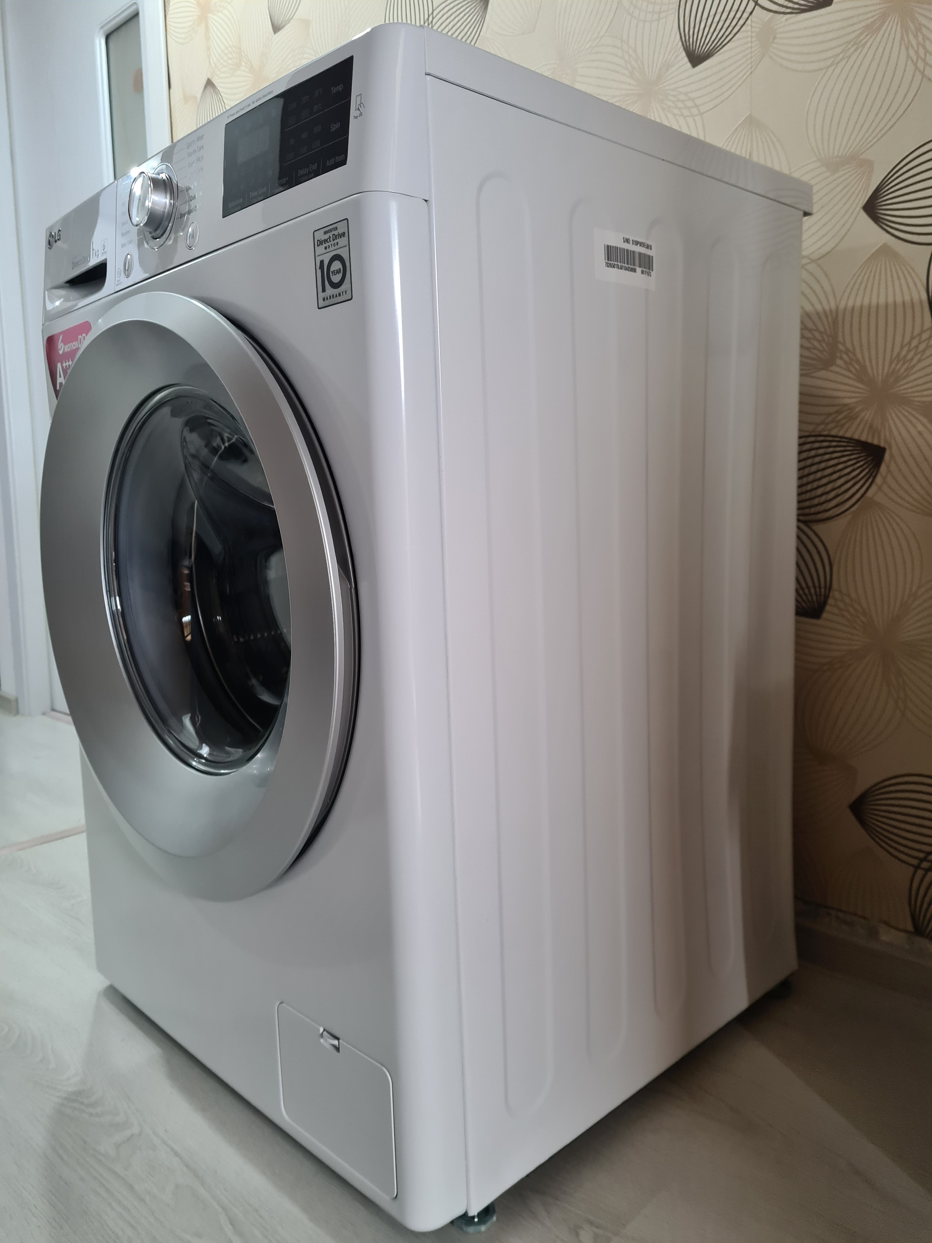 Masina de spalat rufe LG F2J5QN4W, Direct Drive, 7 kg, 1200 RPM, Clasa A+++, 60 cm, Alb