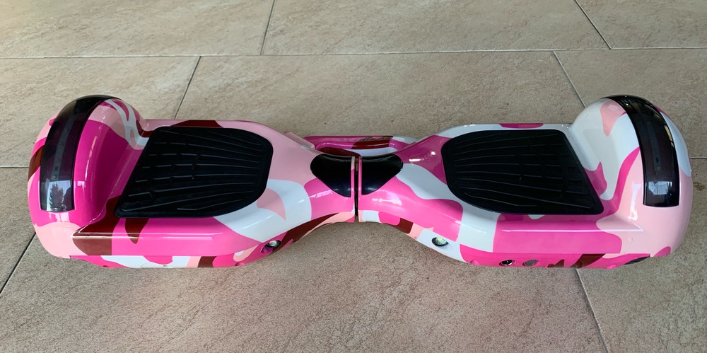 Hoverboard Auto Balance Roz camuflaj electric lumini LED pe roti