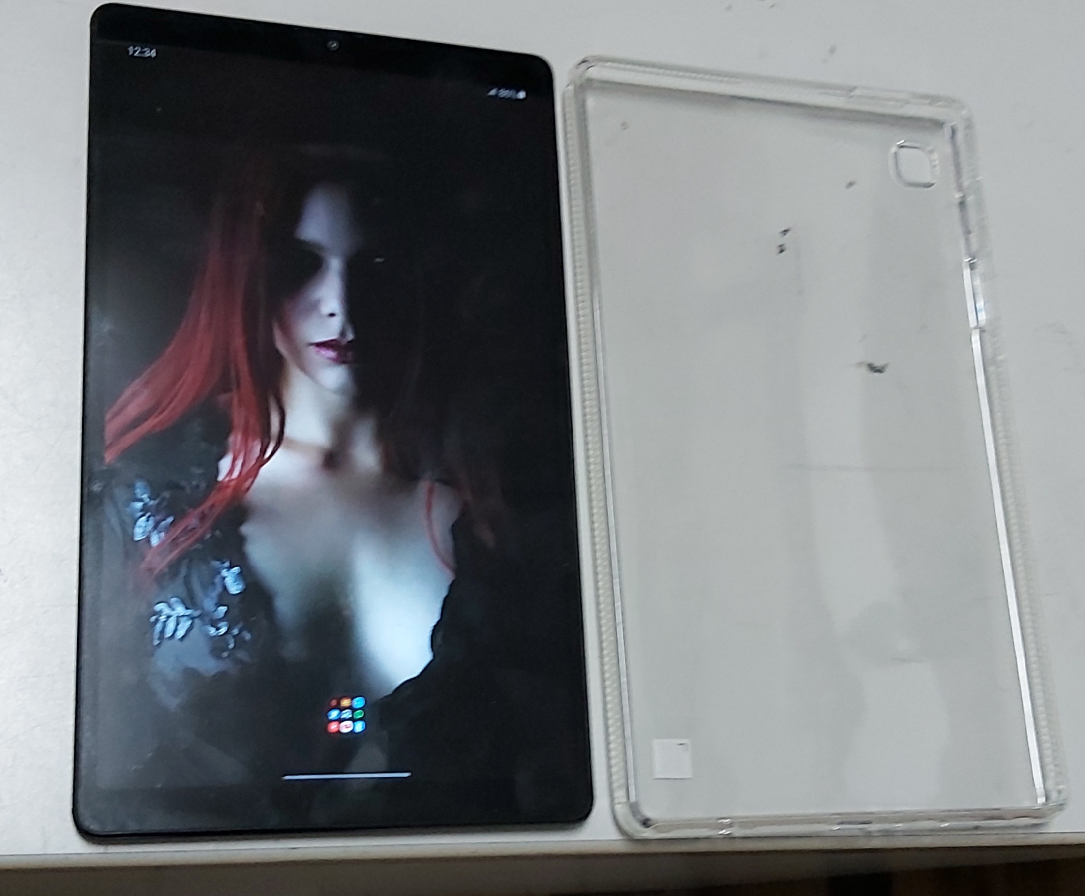 Husa de protectie Samsung Clear Cover pentru Tab A7 Lite, Transparent