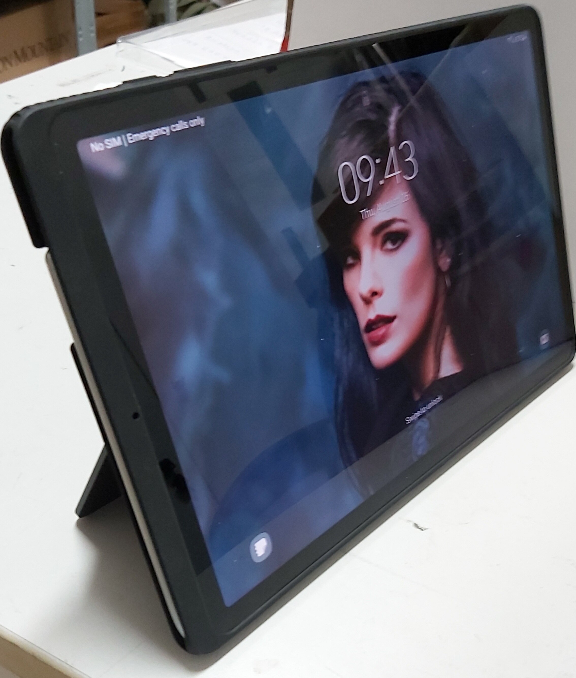 Husa de protectie Samsung Protective Standing Cover pentru Galaxy Tab S7 FE, Black