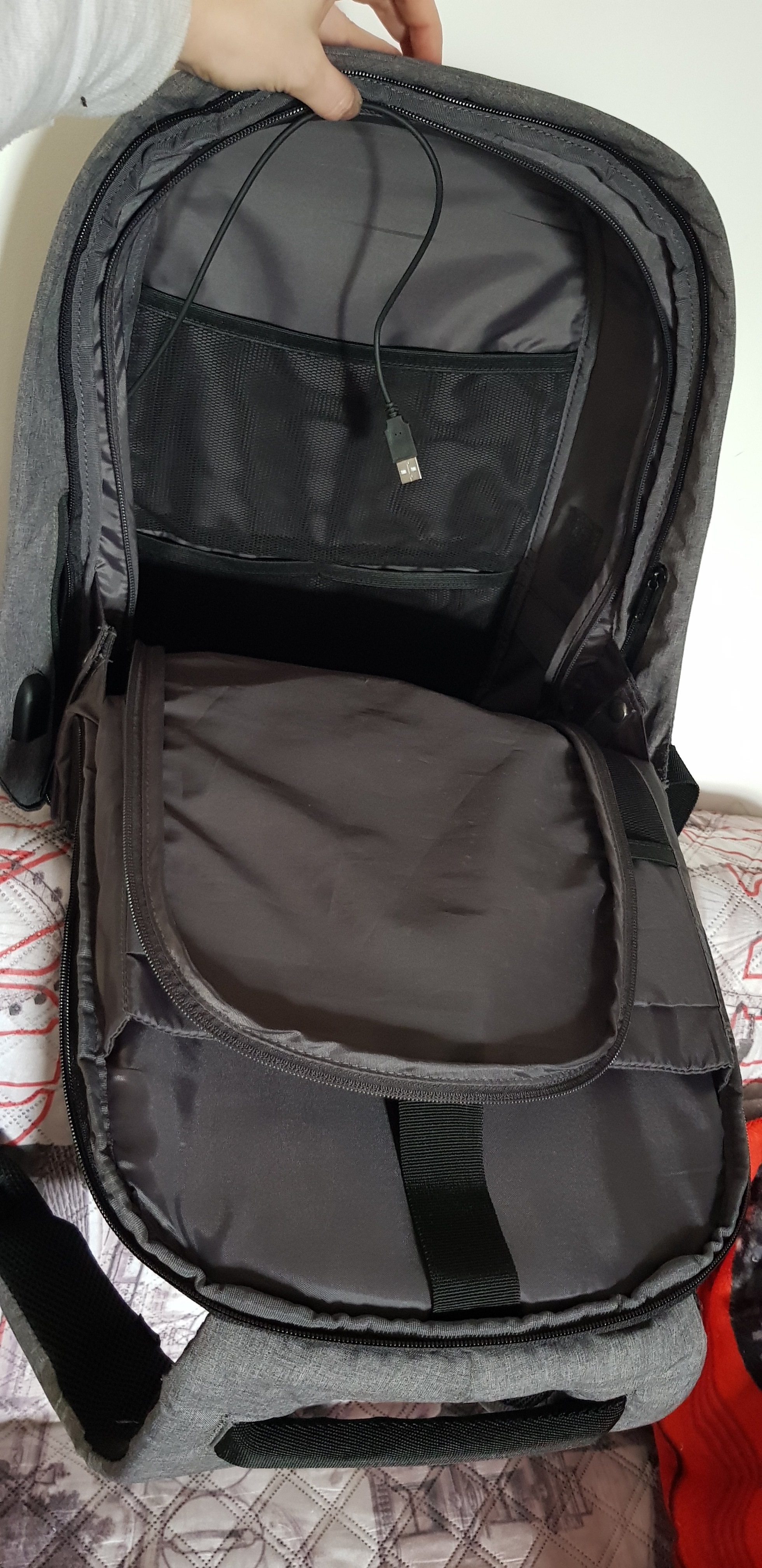 Rucsac Laptop Antifurt, Bobby Hero XL, 17 inch, Gri