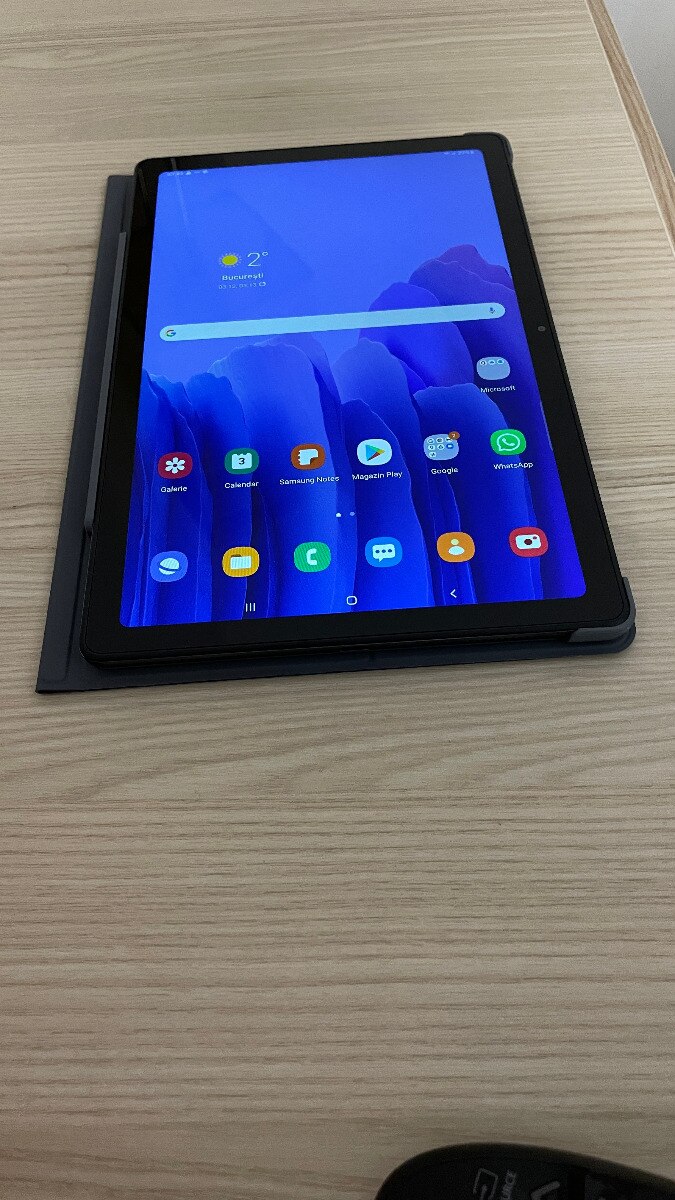 Husa de protectie Samsung Book Cover pentru Galaxy Tab A7, Gray