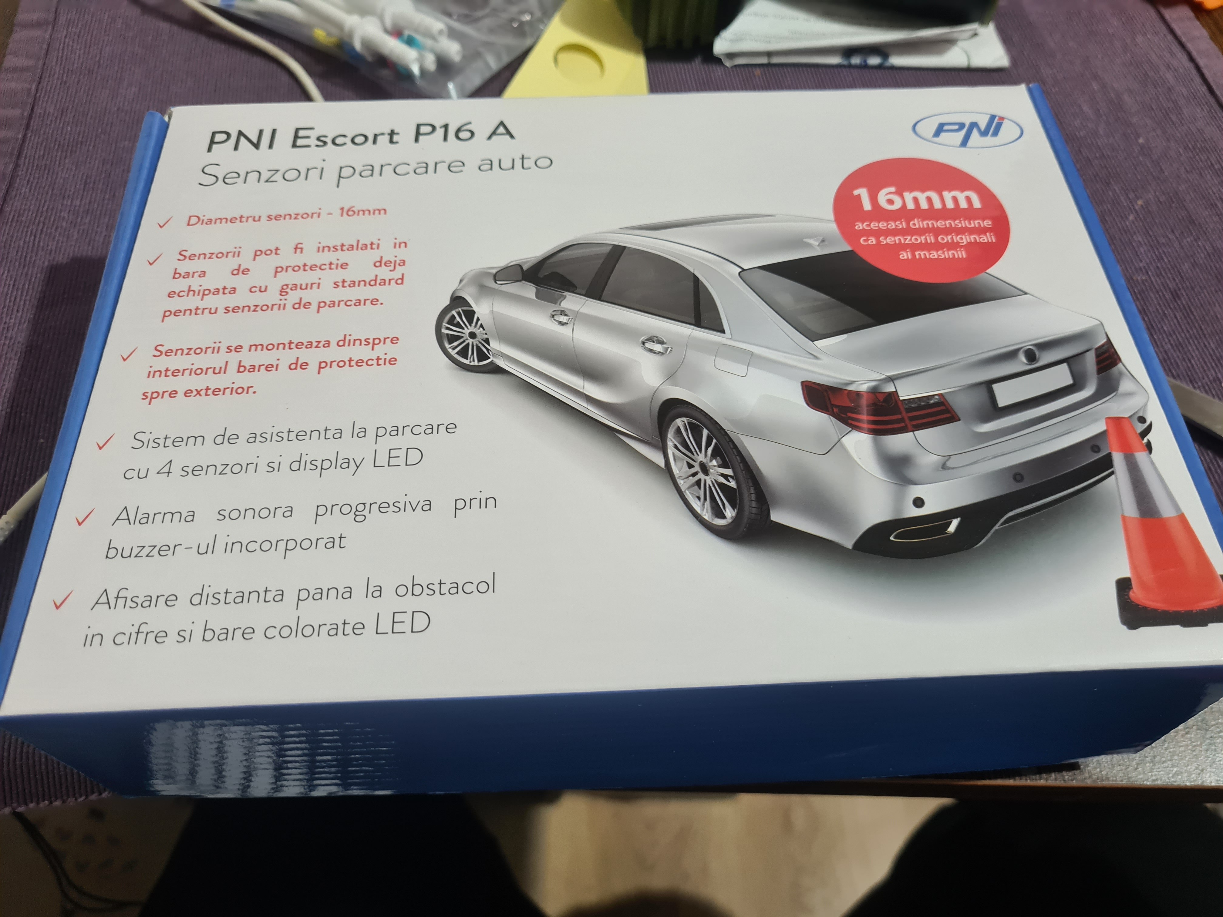 Kit Capteurs De Stationnement PNI Escort P16A – 4 Capteurs 16 Mm, Affichage LED, Avertissement Sonore, Pour Voiture - 2