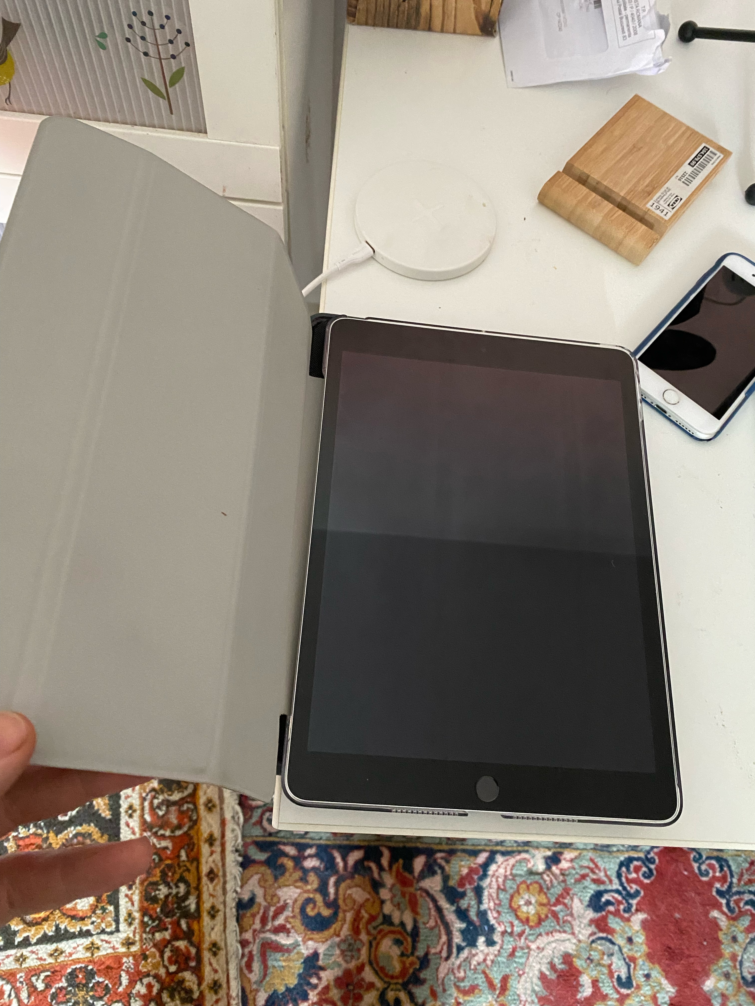 Husa Smart Cover compatibila cu Ipad 7-8-9, (2019-2020-2021) 10.2inch, Gri-TELGORBCS®