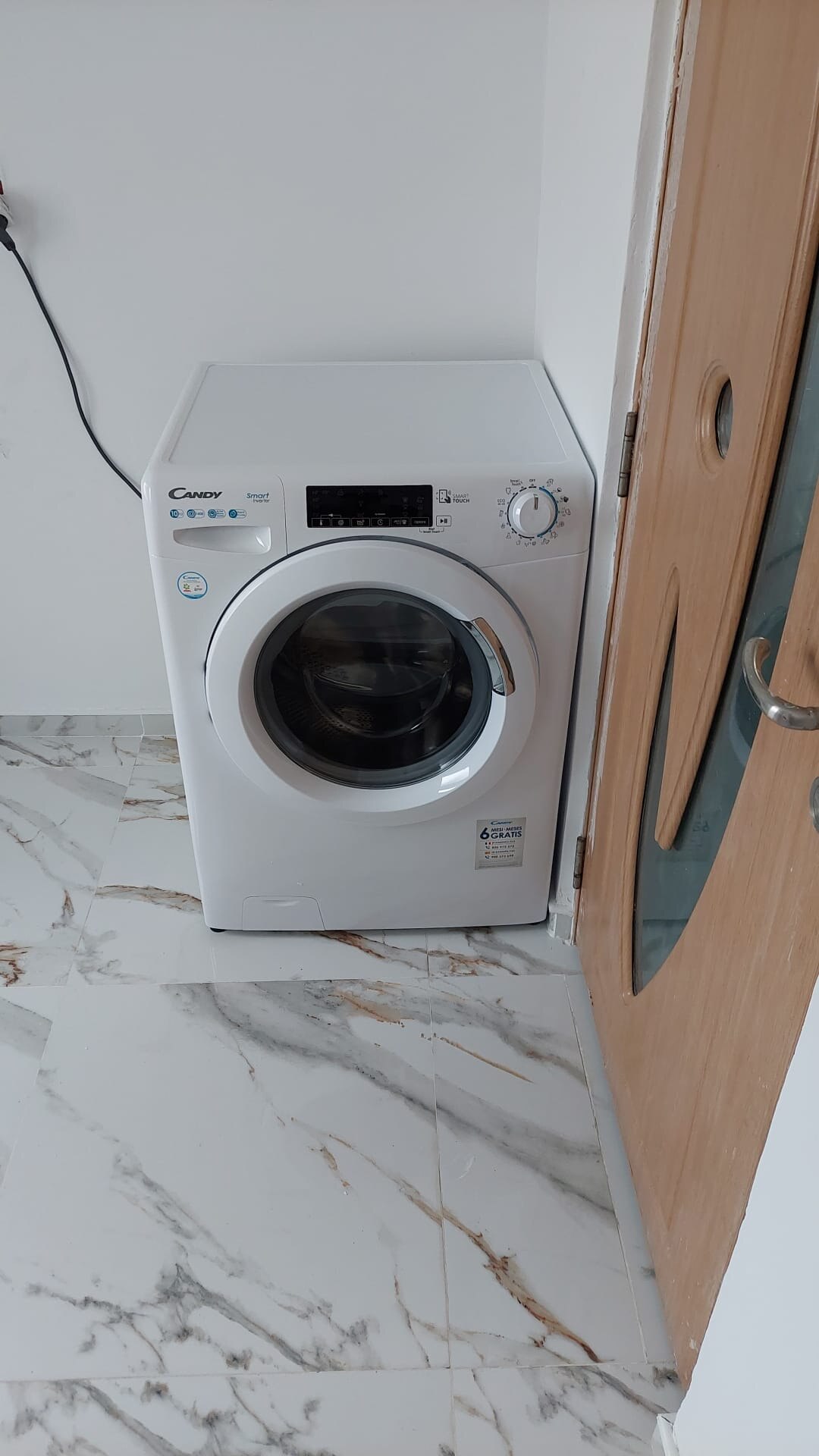 Masina de spalat rufe Candy Smart CS 1410TXME/1-S, 10 kg, 1400 RPM, Clasa A, Motor Inverter, Mix Power Systems, Easy iron, Alb