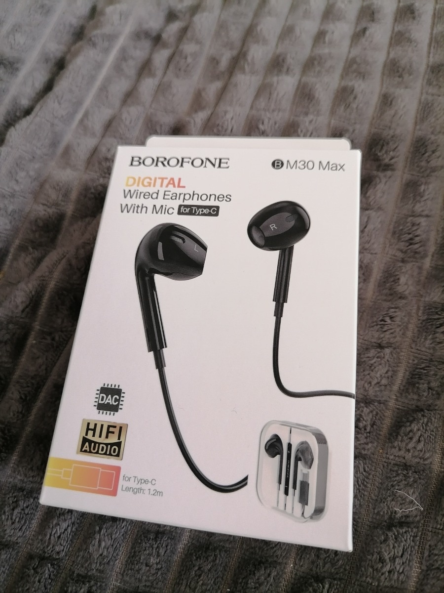 Casti In-Ear HOCO BM30 Max, Cu microfon, USB Type-C, 1.2m, Alb