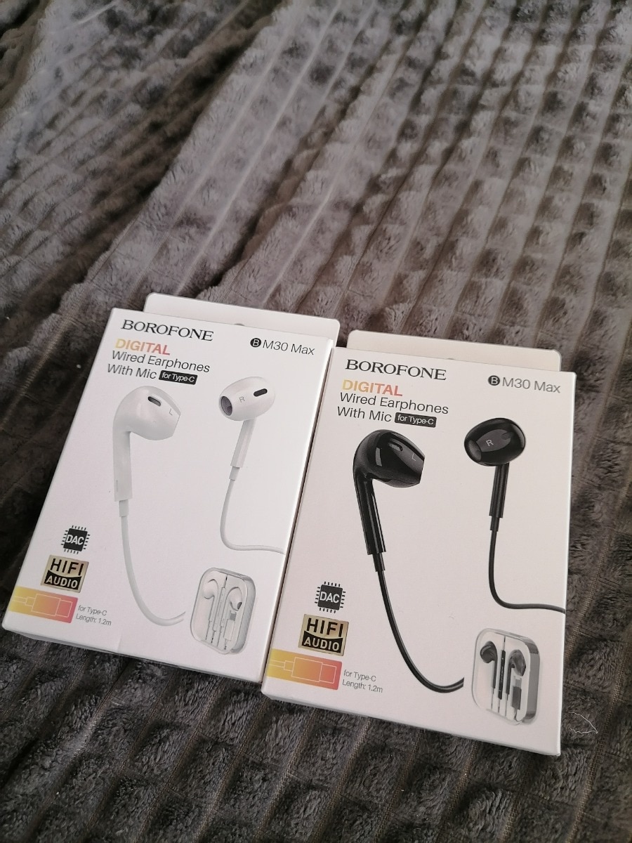 Casti In-Ear HOCO BM30 Max, Cu microfon, USB Type-C, 1.2m, Alb