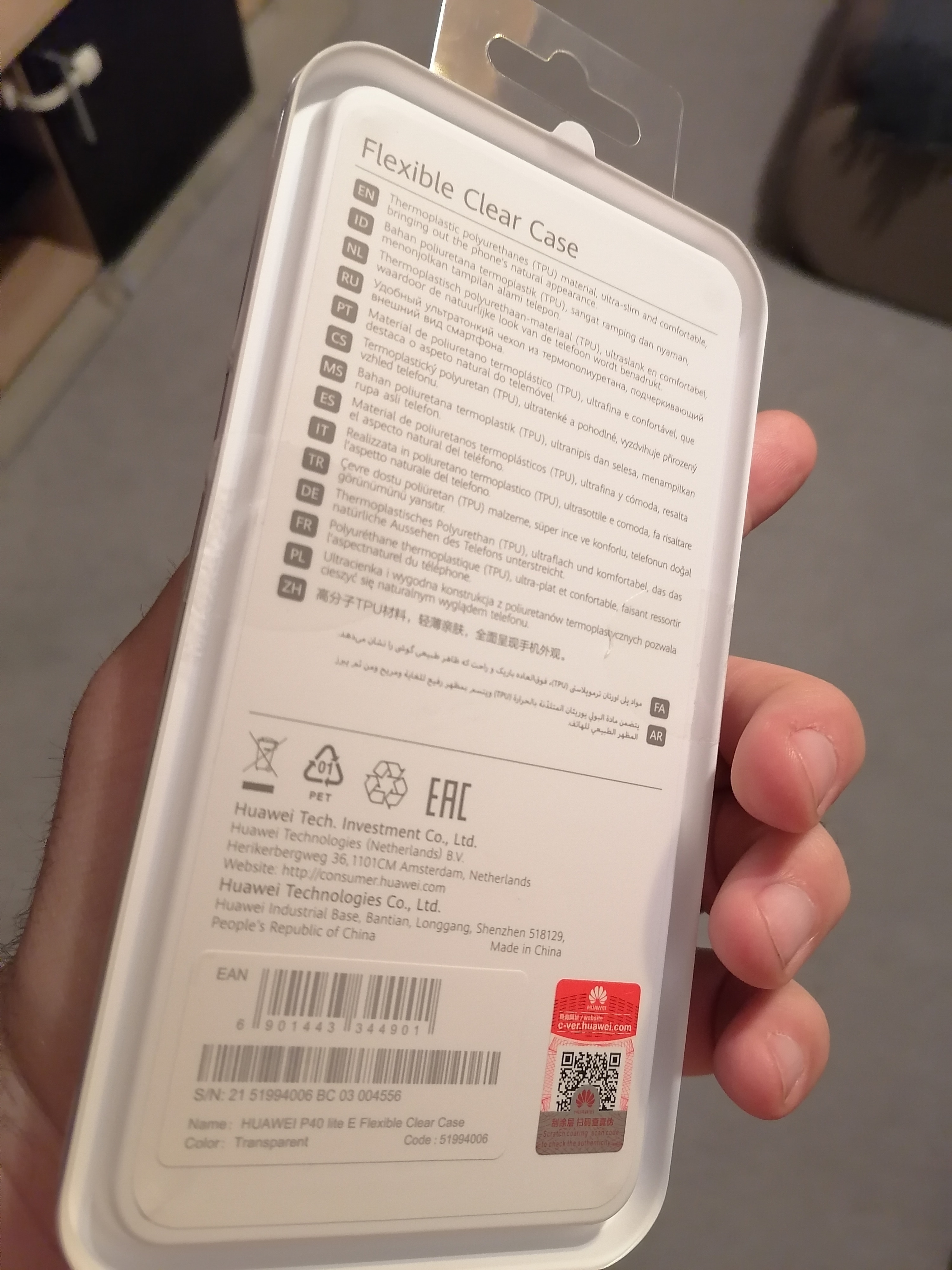 Husa telefon, Huawei, TPU, Pentru Huawei P40 Lite E, Transparent