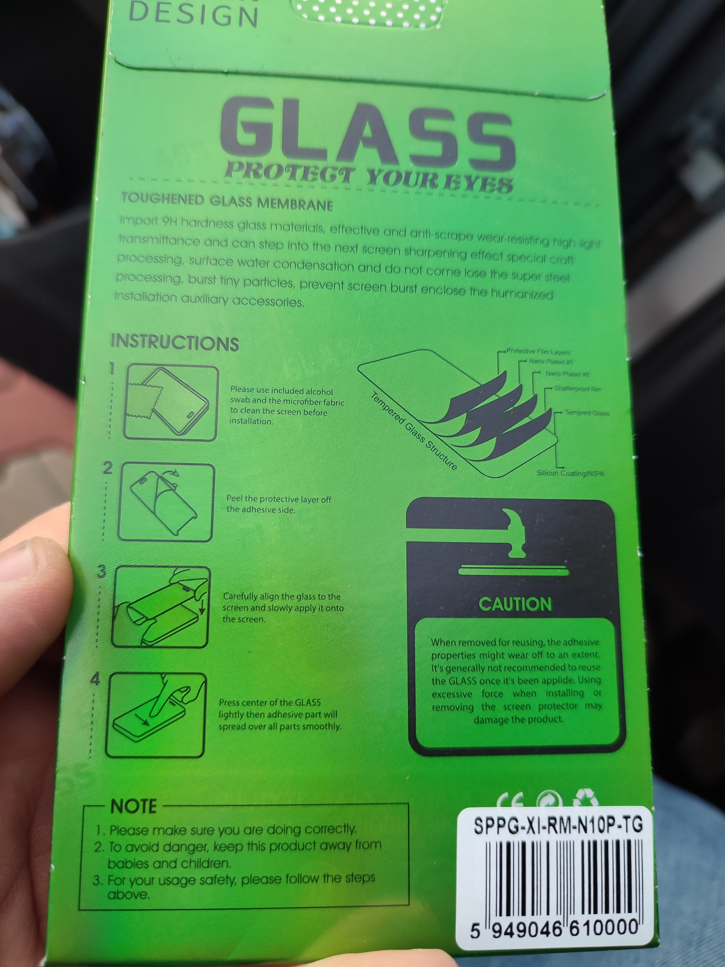 Folie de protectie Spacer pentru Xiaomi Redmi Note 10 Pro, 10 bucati, sticla 9D, duritate 9H, Tempered Glass