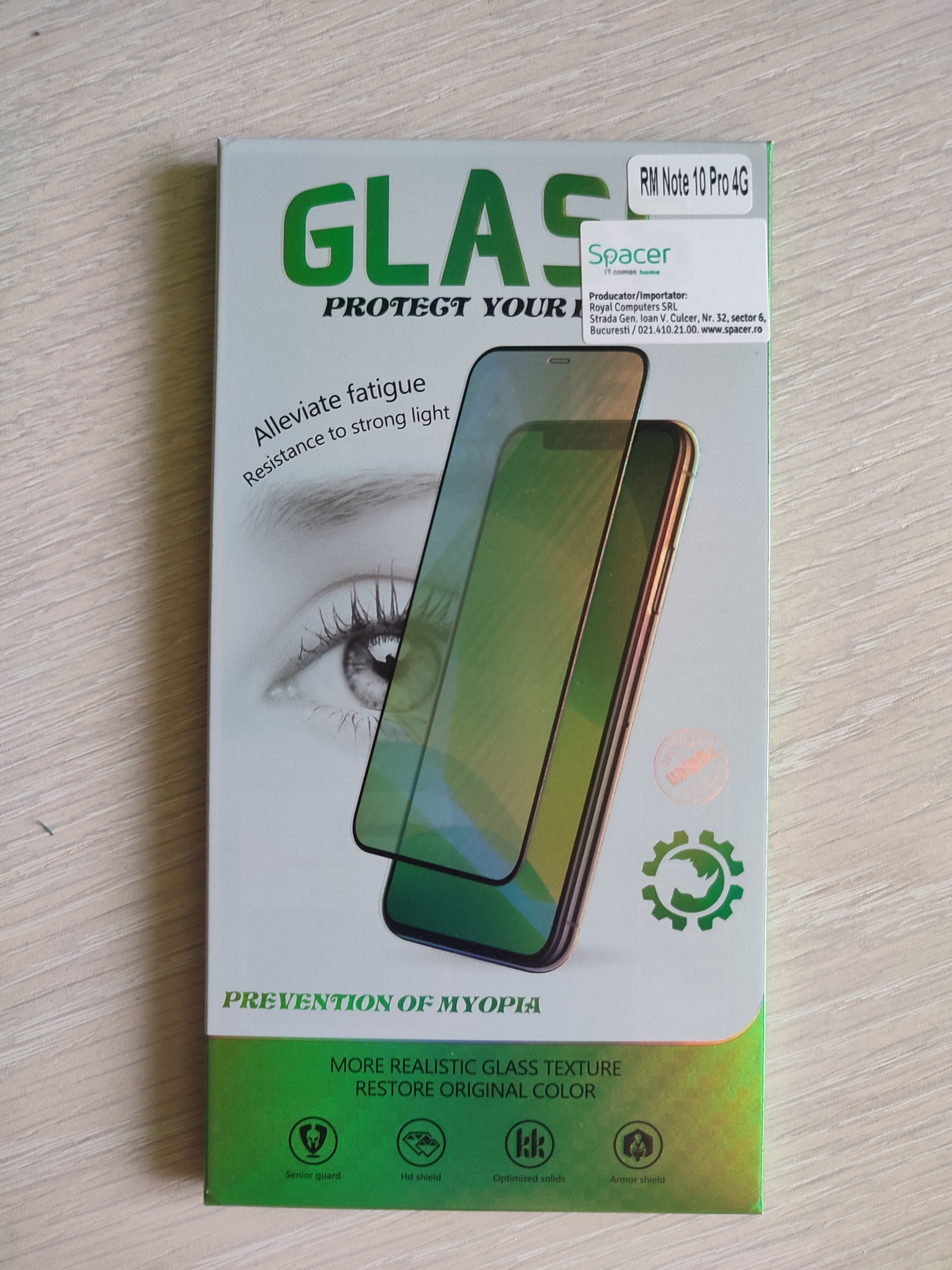 Folie de protectie Spacer pentru Xiaomi Redmi Note 10 Pro, 10 bucati, sticla 9D, duritate 9H, Tempered Glass