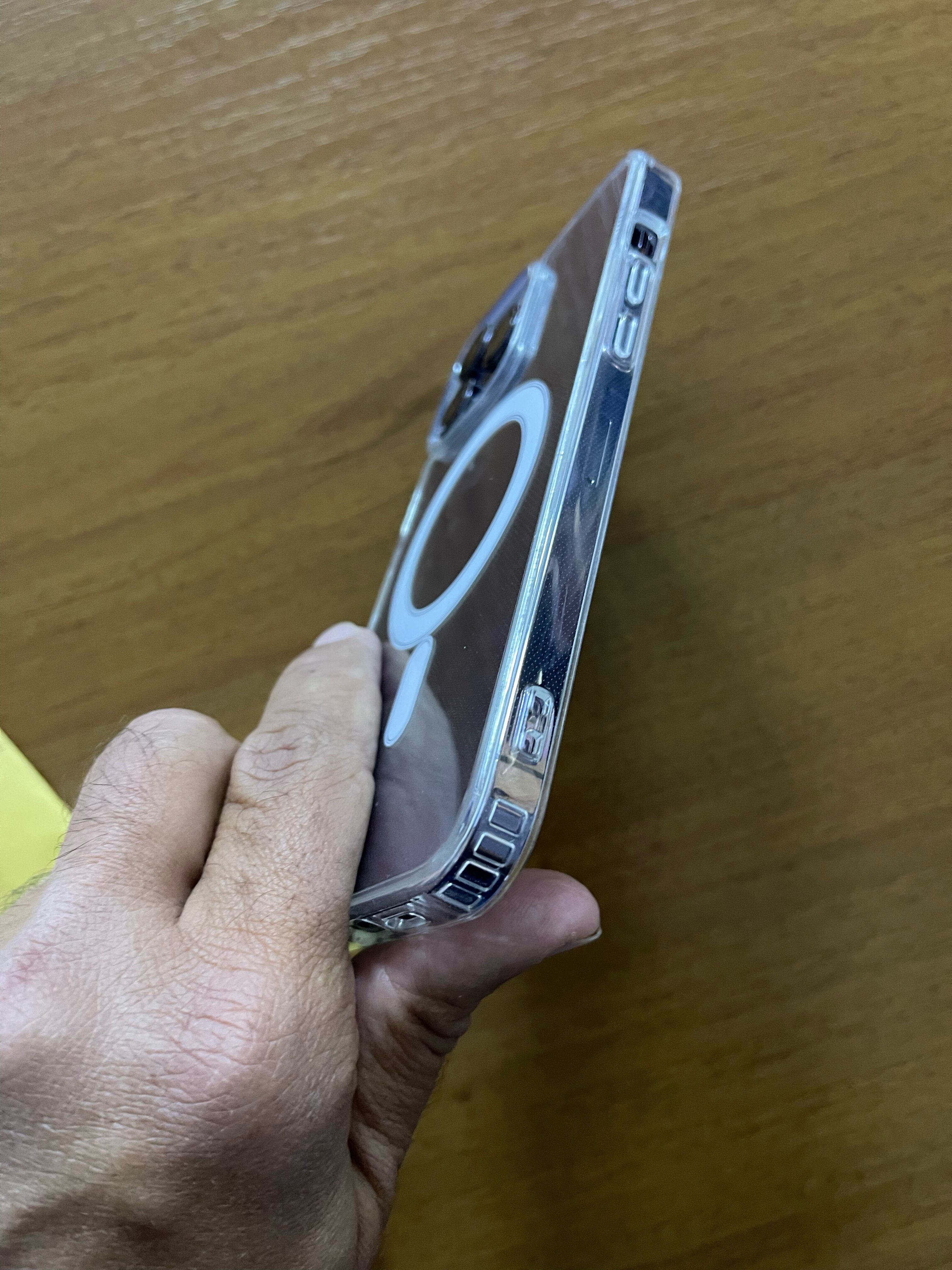 Husa MagSafe Silicone pentru iPhone 14 Pro Max, Flippy, Transparenta