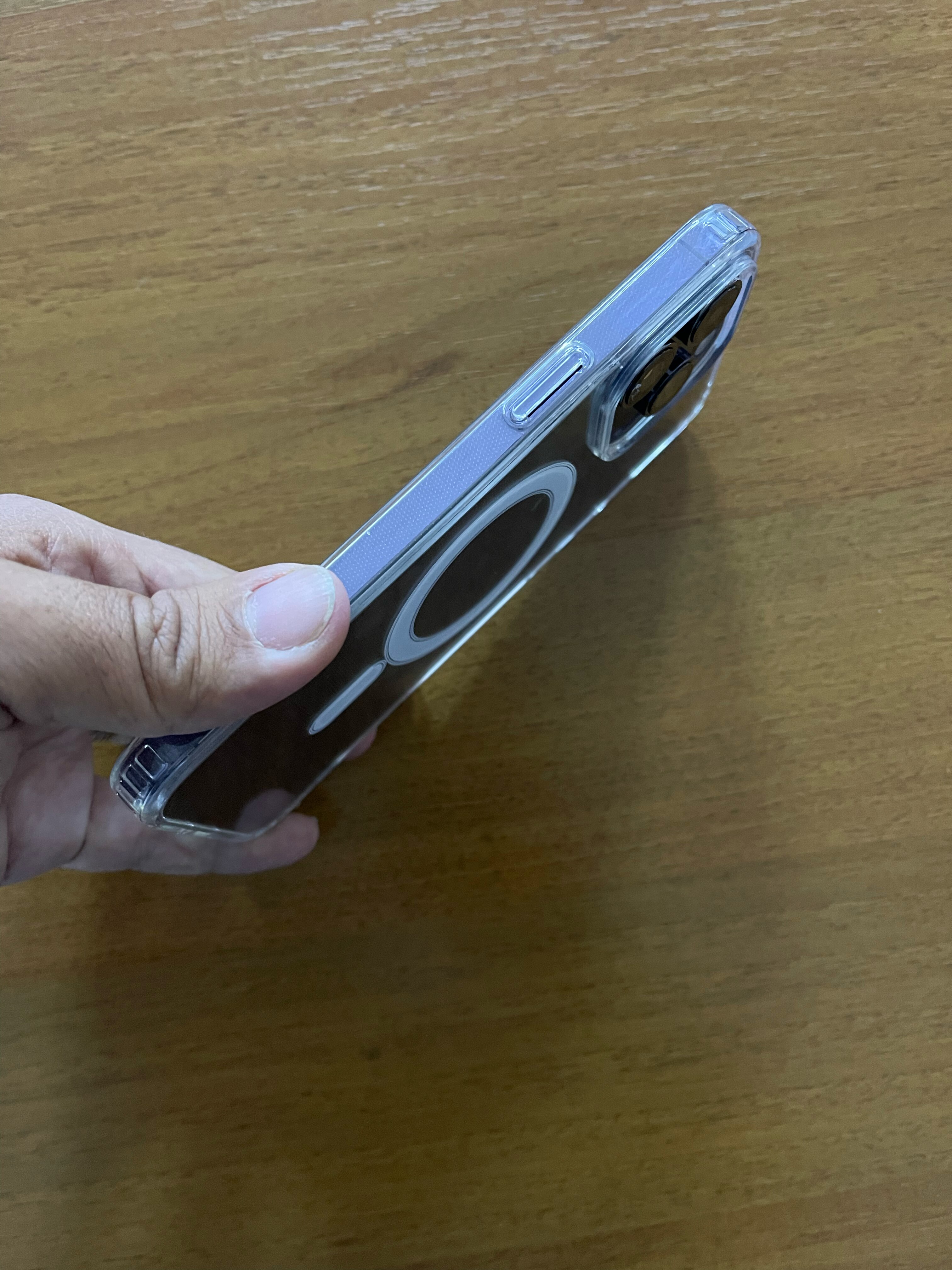 Husa MagSafe Silicone pentru iPhone 14 Pro Max, Flippy, Transparenta