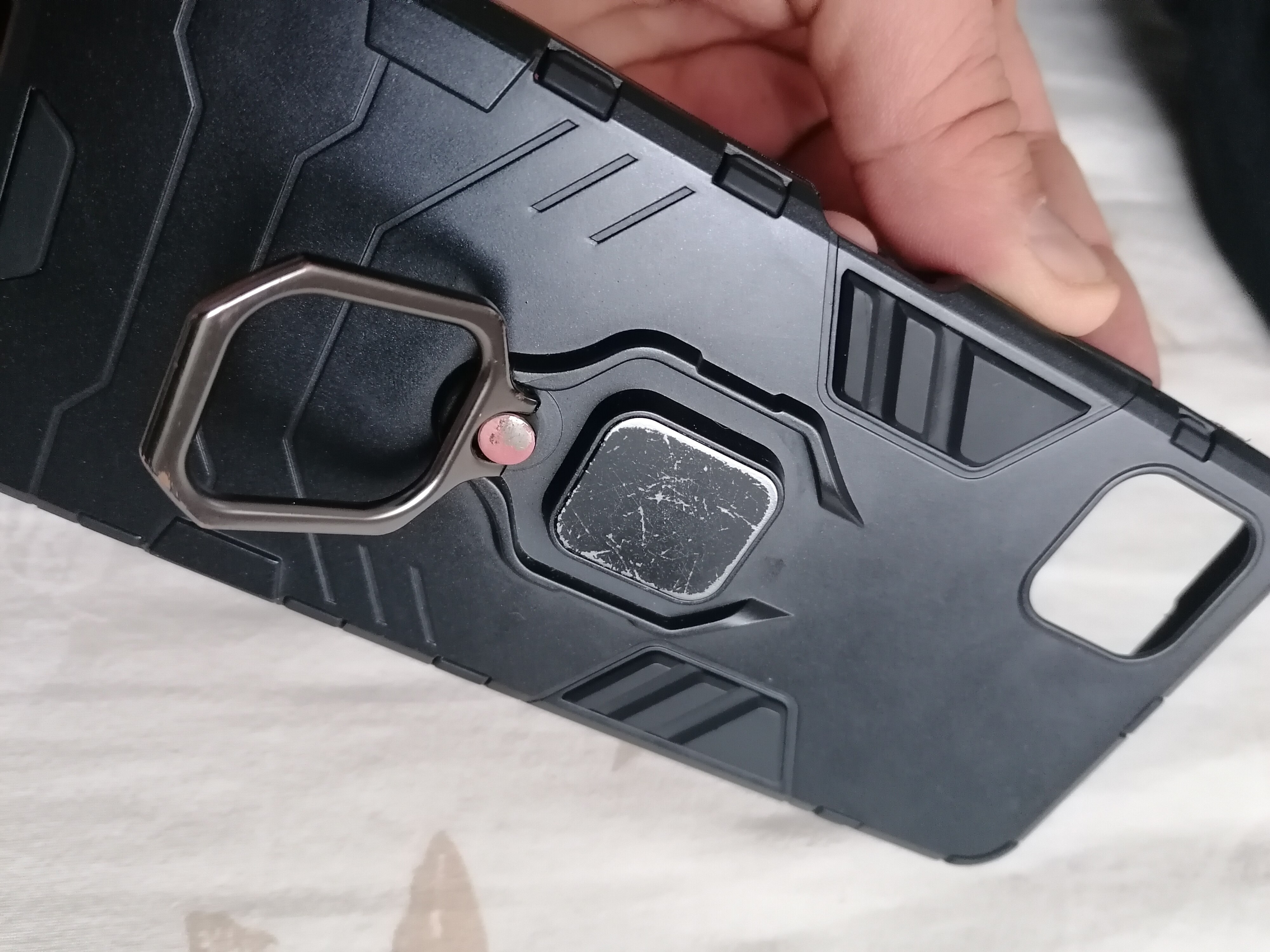 Husa pentru Samsung Galaxy A22 5G armor rugged ring black