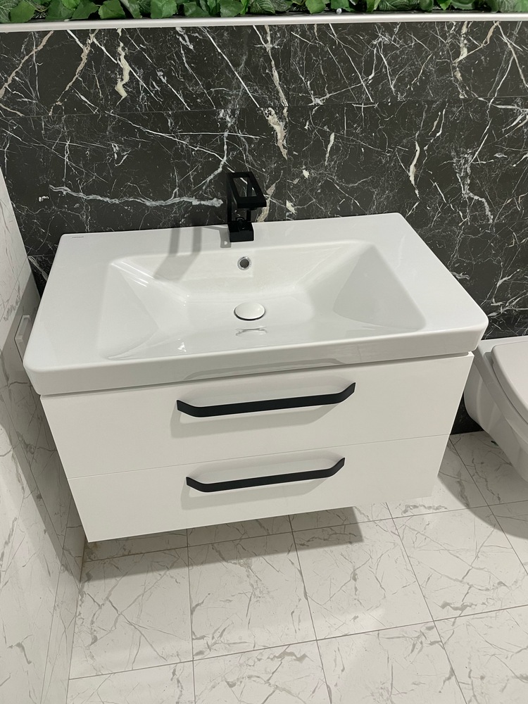Set baza mobilier Cersanit Lara 80 + Lavoar Cersanit Mille 80, PAL ...