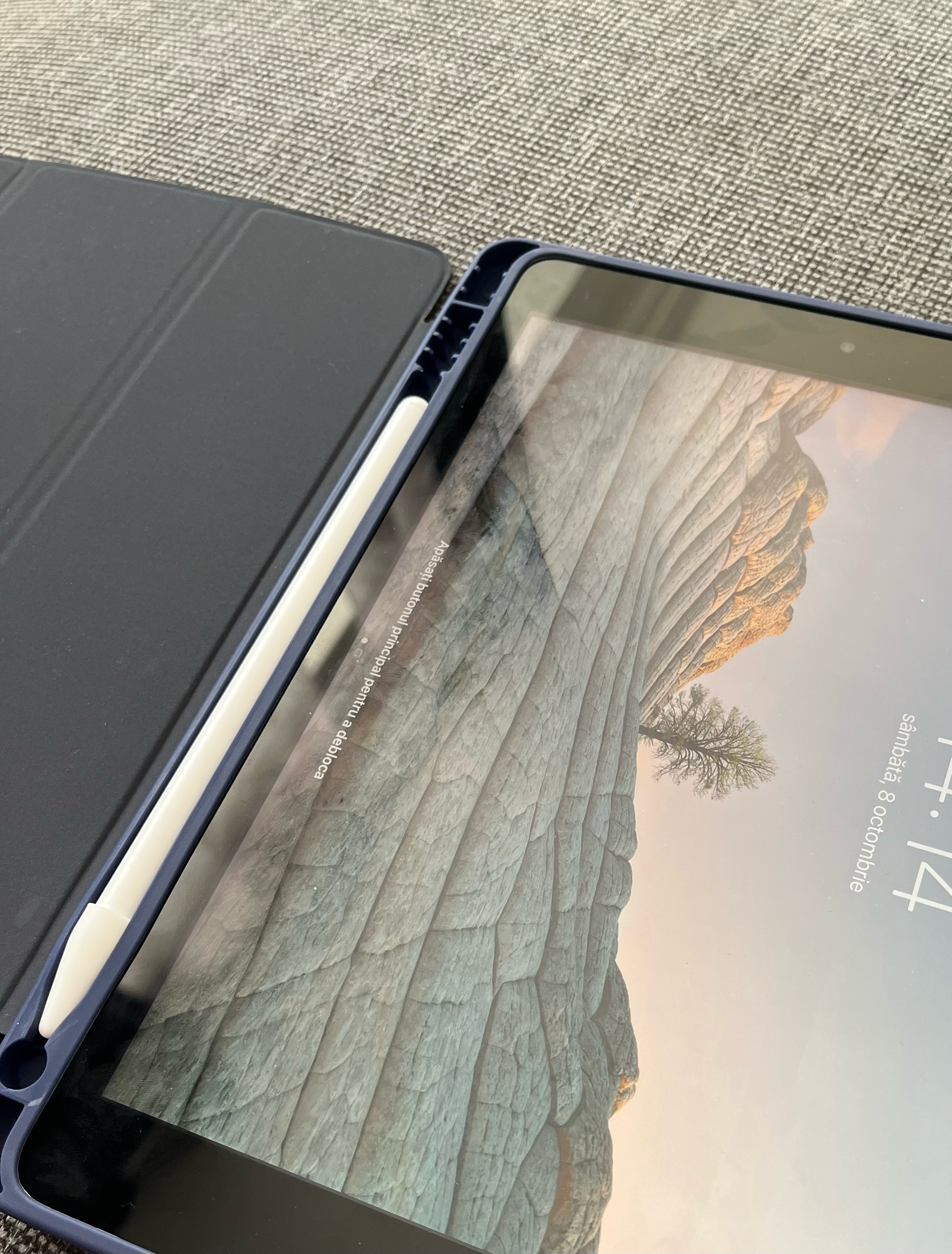 Husa Tech-Protect Smartcase Pen compatibila cu iPad 10.2 inch (2019/2020/2021) Navy Blue